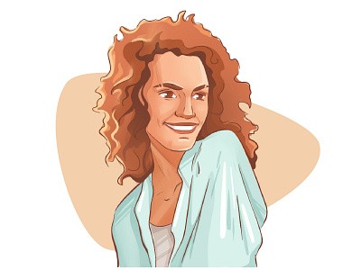 Julia character design illustration portrait procreate иллюстрация