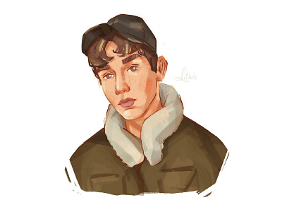 Guy in cap art cap character gue illustration portrait procreate дизайн иллюстрация