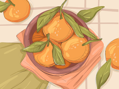 Orange art branding design graphic design illustration procreate иллюстрация