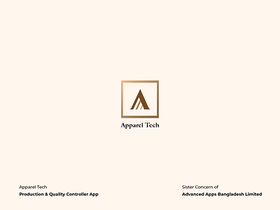 Apparel Tech Logo apparel tech branding corporate identity garment graphic design icon iconography illustration logo design modern logo quality typogaphy vector