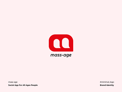 mass-age Logo age connection corporate identity flat graphic design iconography illustration logo design logotype mass massage minimal monogram social network vector