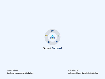 Smart School Logo branding corporate identity enterprise flat graphic design icon illustration logo design logotype management monogram resource smart school vector