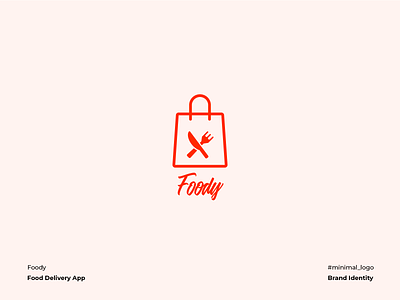 Foody Logo branding corporate identity flat food and drink food app graphic design iconography logo design minimal restaurant typography vector
