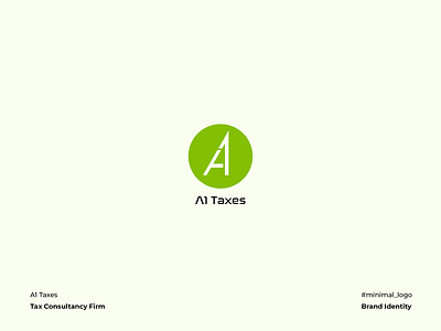 A1 Taxes Logo a1 branding consultancy corporate identity firm graphic design iconography lettermark logo design minimal tax typogaphy vector