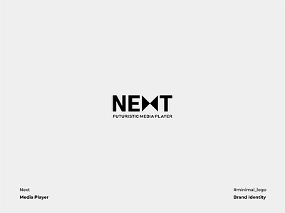 Next Media Player Logo branding flat graphic design iconography logo design media player minimal music next pause play typogaphy vector