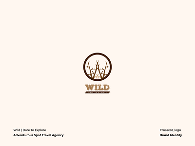 Wild Logo adventure explore graphic design iconography illustration logo design mascot minimal spot vector wander wild