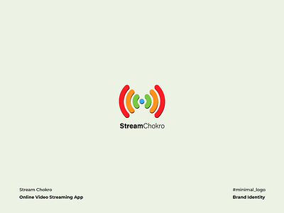 Stream Chokro Logo chokro corporate identity flat graphic design iconography illustration live logotype minimal stream vector video