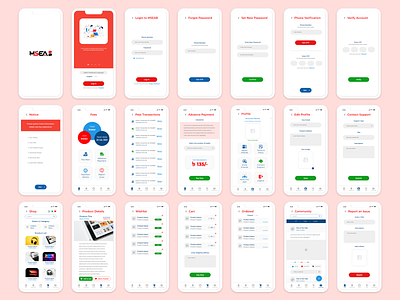 MSEAB Mobile App UI branding design graphic design minimal mobile app mobile engineers shop app ui ux