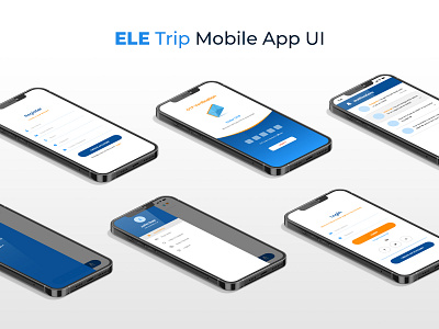 ELE Trip Mobile App UI branding design graphic design illustration minimal mobile app tour trip ui ux