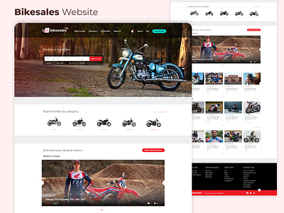 Bikesales Website adobe xd bike sales branding design e commerce figma landing page minimal ui ux