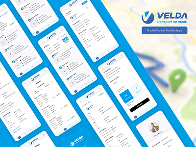 Velda | Route Planner adobe xd branding figma graphic design minimal mobile apps route planner ui user experience user interface ux
