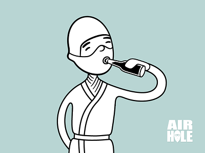 Ninja Drink airhole character drink endeavor facemask illustration ninja snowboard warning