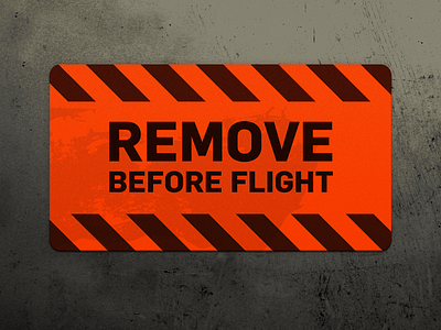 Remove Before Flight flight label snowboard sticker tag