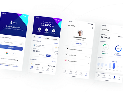 Ajeel - Debt tracking app android app debt design ui ux wallet