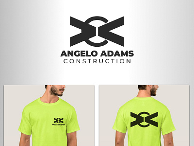 Angelo Adams Construction logo and t-shirt bold construction logo tshirt typogaphy