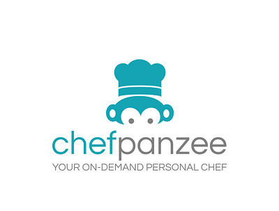 chefpanzee logo animal chef chef hat chimp chimpanzee logo logodesign monkey
