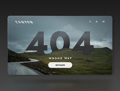 Daily UI - 404 Page canyon dailyui dailyuichallenge desktop figma ui ui design ux ux design