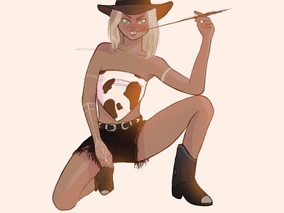 Cowgirl - Digital painting
