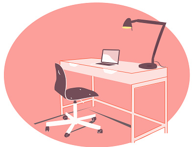 Working Desk animation branding design flat identity illustration illustrator logo type typography vector web website