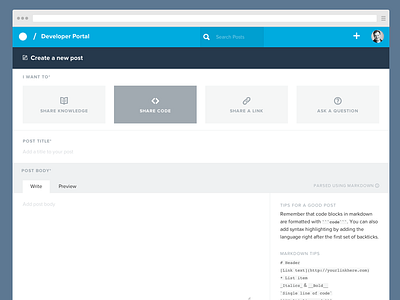 Dev Portal new post