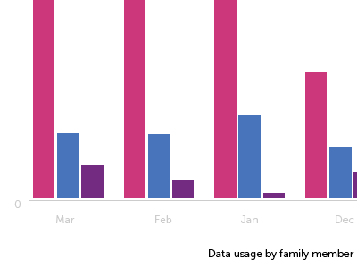 Data usage by family member