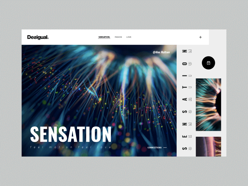 Desigual - Fashion Brand Store Concept animated animation animation gif clean design ecommerce fashion gallery gif interaction interface landing layout minimal muzli typography ui ux video web