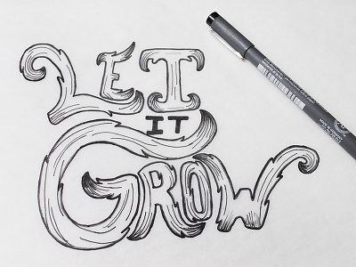 Let it Grow movember typography
