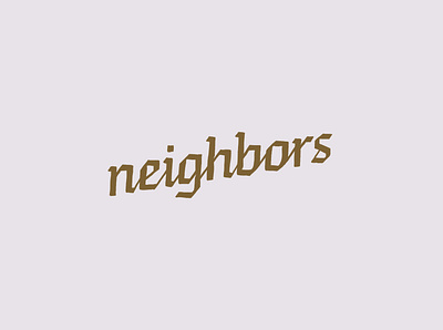 Neighbors Wordmark blackletter brand identity branding logotype typography wine bar wine club wordmark