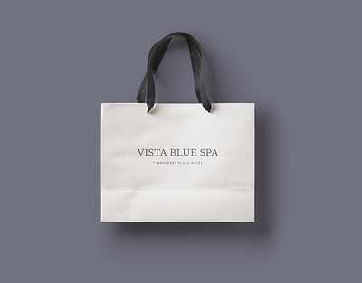 Vista Blue Spa brand identity branding hospitality hospitality design logo design logotype packaging packaging design shopping bag spa branding spa logo