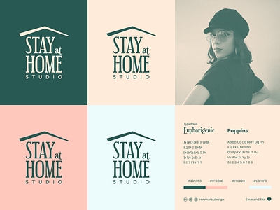 Stay at Home Studio | Logo Concept brand identity branding branding design covid19 design logo logo design logodesign physicaldistancing retro logo stayathome stayhome visual identity wordmark