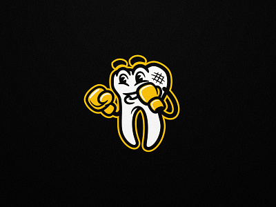 Boxing tooth boxing boxing gloves branding design fight fighting gloves graphic design hungary illustration logo logo design punch tooth vector