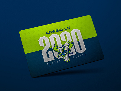 Cowbells 2020 Season Ticket 2020 american football branding budapest budapest cowbells cowbells 2020 cowbells football design football hungarian championship hungary plastic card season ticket tgers diy