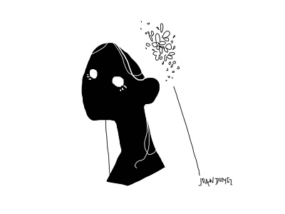 Mouse doodle #6 flowers girl illustration joandumez mousedrawing