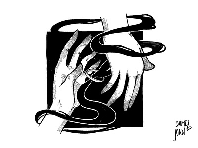 Inktober Ring hands illustration inkt inktober inktober2019 joandumez pen ring