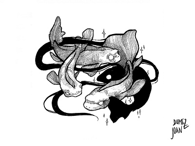 Inktober Misfit bw doodle fish illustration inking inktober inktober2019 joandumez misfit pen