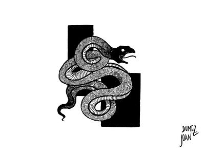 Inktober tread bw illustration inking inktober inktober2019 joandumez pen snake snake logo tread