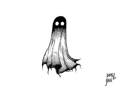 Inktober ghost bw doodle ghost ghosts illustration inking inktober inktober2019 joandumez pen