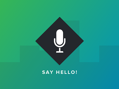 Vocal message contact gradient hello message microphone record slack