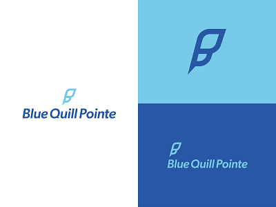 Blue Quill Point blue blue quill branding graphic design logo logo design vector