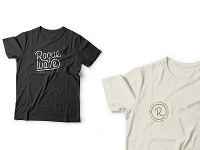 Coffee Roaster Brand Concept – Tees badge logo branding brewing coffee custom type design graphic design local logo logotype roaster rogue shop t shirt wave