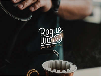 Coffee Roaster Brand Concept brand branding brewing coffee coffee shop custom type design graphic design logo logotype pour over roaster rogue waves wordmark