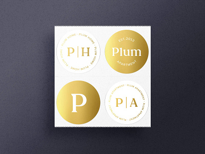 Plum – Home | Design | Apartment apartment branding curated custom type design gold graphic design home interior design lettering logo plum shop stickers typography