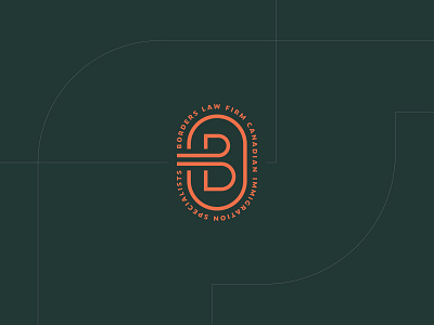 Borders Law – Logo b badge borders branding connections crest crossing design established firm high end illustration immigration law lawyers line logo monogram professional trust