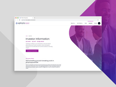 XPhyto Therapeutics bioscience branding design gradient health innovation investors logo medical positive impact psychedelics purple research rounded shapes startup therapeutics ui ux web