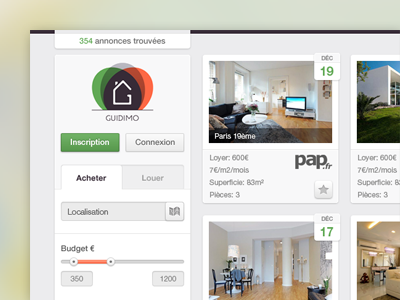 Real Estate Web App Interface