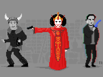 Natalie's Rap 2.0 Pixel Art andy samberg aseprite illustration natalie portman palette pixel art rap snl star wars