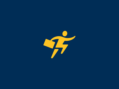 Fast as Lightning blue fast lightning lipiarz logo man run speed symbol yellow