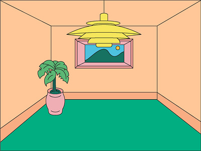 My little empty room. digitalart flat illustration minimalism vector