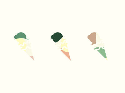 ice cream abstract flat icecream illustration