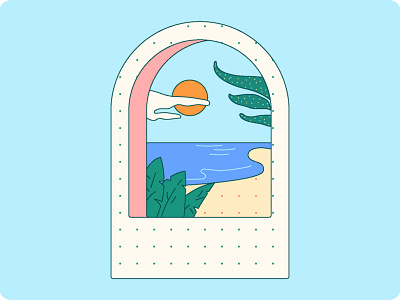 window view 2d branding design flat illustration